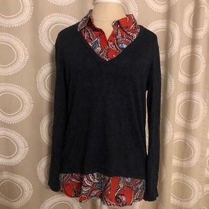 Paisley Navy Sweater